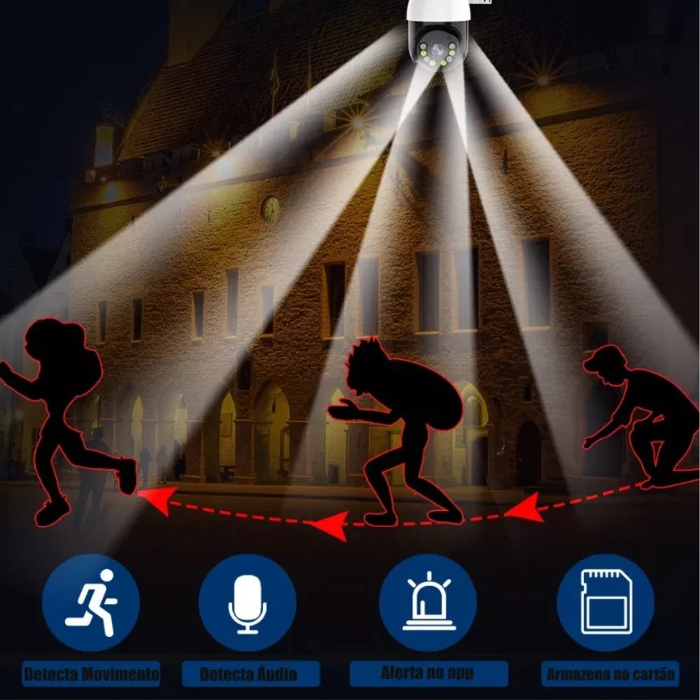 Câmera De Segurança Visão Noturna Lâmpada Fácil Instalação Câmera