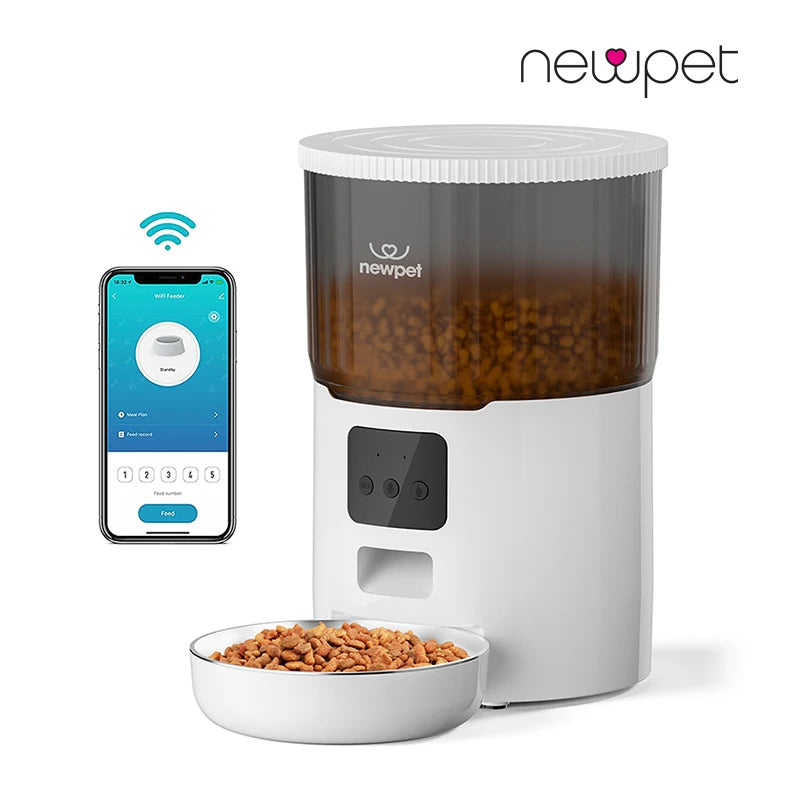 4L Feeder Timing Smart Automatic Pet Feeder for Cat Dogs Wifi Intelligent Dry Food Dispenser Voice Recorde Bowl