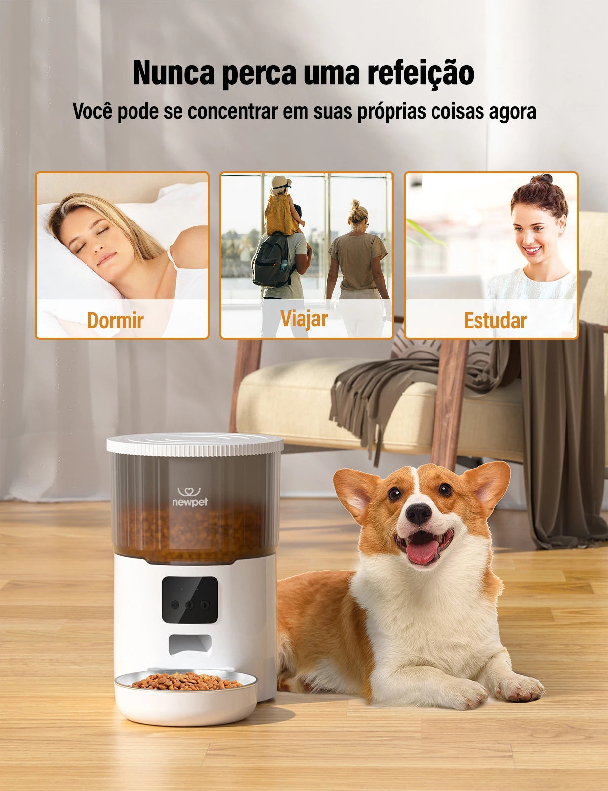4L Feeder Timing Smart Automatic Pet Feeder for Cat Dogs Wifi Intelligent Dry Food Dispenser Voice Recorde Bowl
