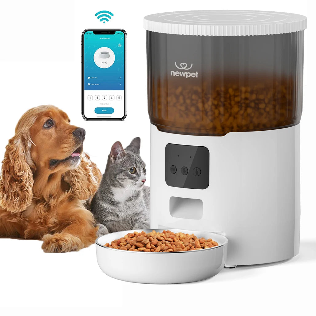 4L Feeder Timing Smart Automatic Pet Feeder for Cat Dogs Wifi Intelligent Dry Food Dispenser Voice Recorde Bowl