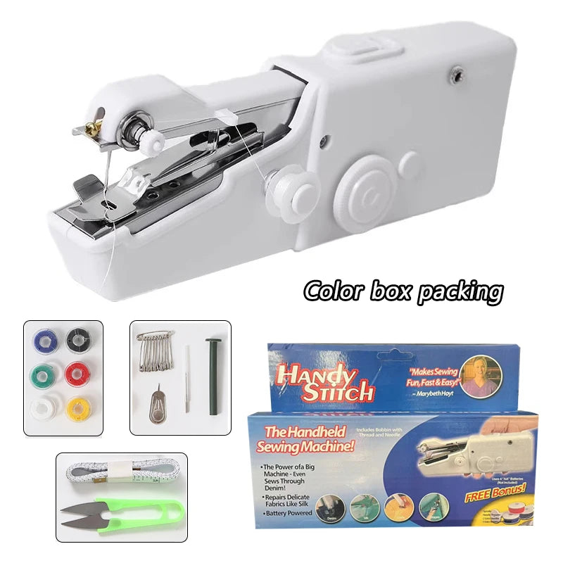 Home Electric Sewing Machine Mini Handheld Automatic Sewing Machine DIY Manual Tailoring Tool